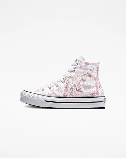 Chuck Taylor All Star EVA Lift Platform Butterfly Shine White/Madder Pink/Black, Inner Side View