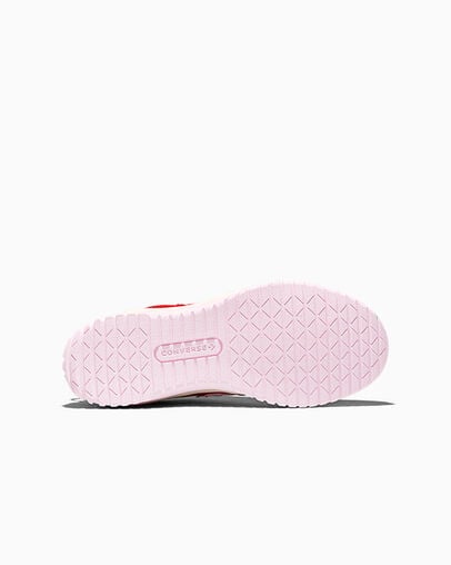 Run Star Trainer Easy-On Red/New Found Bloom Pink/Egret, Outsole View