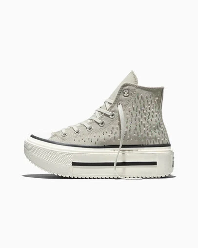 Chuck Taylor All Star Lift Double Stack Platform Beads Sage Smoke Green/Egret/Black, Inner Side View