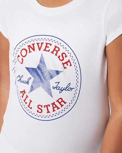 Chuck Taylor Patch T-Shirt White/Blue, Detail View