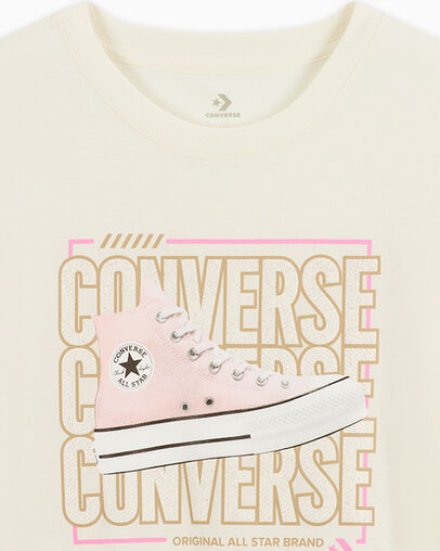 Chuck Taylor High Top T-Shirt Egret, Full Body View