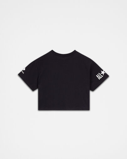 All Star Cropped Converse Black, Back View