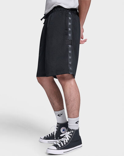 Star Mesh Shorts Converse Black, Back View
