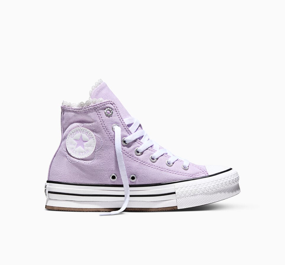 Chuck Taylor All Star EVA Lift Platform Bubble Flowers Lavender Latte/White/Black