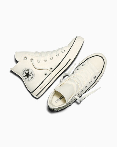 Chuck Taylor All Star Beads Egret/Black/Egret, Angled View