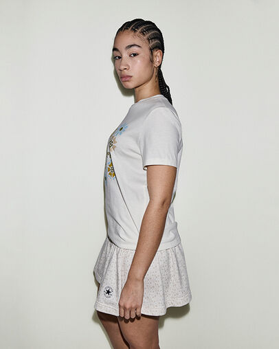 Chuck In Bloom T-Shirt Converse Egret, Back View