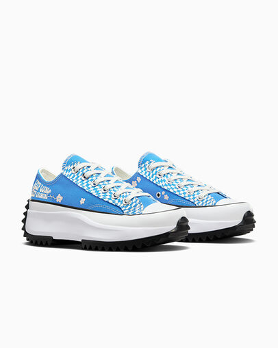 Run Star Hike Platform Good Vibes Blue Slushy/Donut Glaze/Egret, Top and Side View