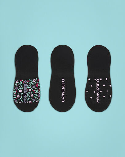 3-Pack Mayflower Mix Liner Socks Black/Moody Purple Black Black, 3/4 View