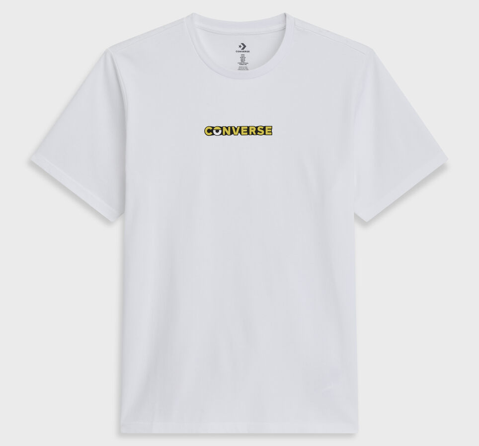 Converse x Minions Logo T-Shirt White