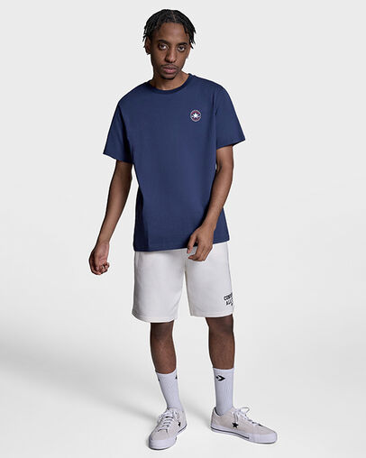 Chuck Taylor All Star Patch T-Shirt Navy, Back View