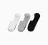 3-Pack Foundational Liner Socks Black/White