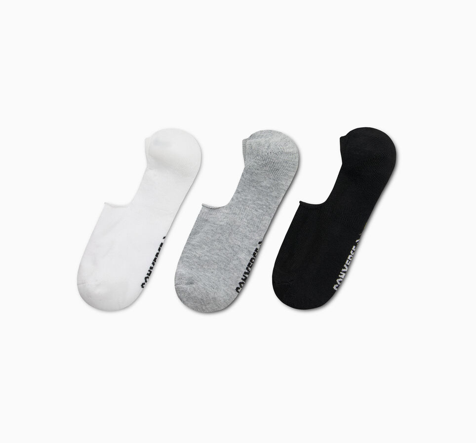3-Pack Foundational Liner Socks Black/White