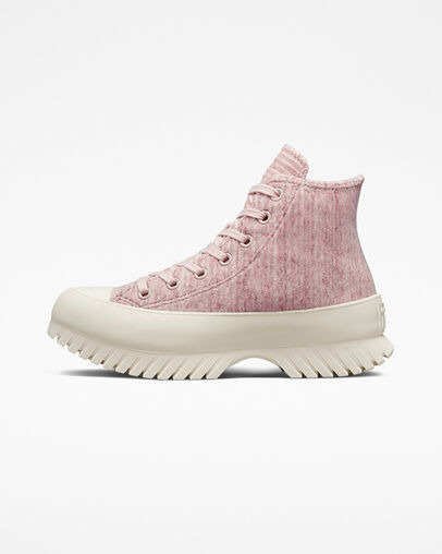 Chuck Taylor All Star Lugged 2.0 Velour Stone Mauve/Saddle/Egret, Inner Side View