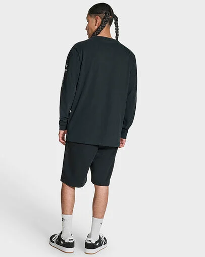 Logo Run Long Sleeve T-Shirt Black, Detail View