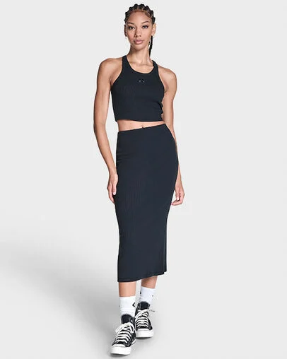 Box Star Midi Skirt Converse Black