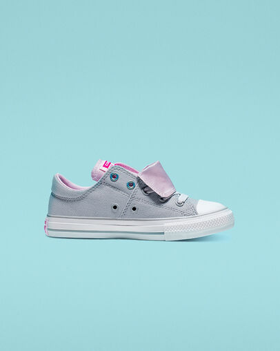 Iridescent Space Star Chuck Taylor All Star Maddie Slip Wolf Grey/Pink Foam/White