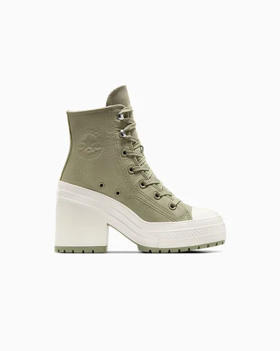 Chuck 70 De Luxe Heel Platform Water-Repellent Light Field Surplus/Egret, Outer Side View