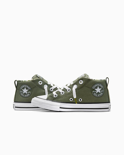 Chuck Taylor All Star Street Snake Lined Utility/White/Bitter Lemon, Detail Angle View