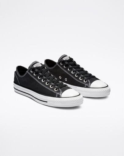 CTAS Pro Low Top Black/Black/White