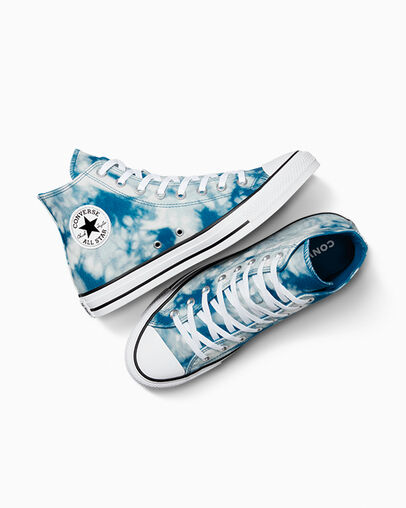 Chuck Taylor All Star Tie-Dye Ocean Surf/Vintage White/Black, Angled View