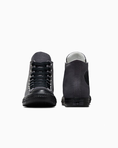 Chuck Taylor All Star Heavy Canvas Dark Matter/Black/Black, Heel View
