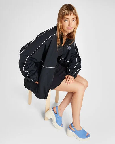 Chuck 70 De Luxe Heel Sandal Platform Open Sky/Egret/Open Sky, On Foot Shot 2