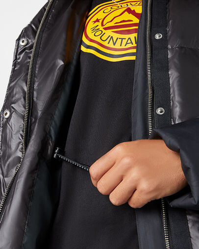 Down Long Jacket Black