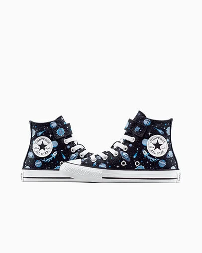 Chuck Taylor All Star Space Explorer Easy-On Black/White/Slacker Blue, Detail Angle View