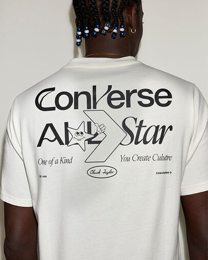 Chev Dazed Star T-Shirt Converse Egret