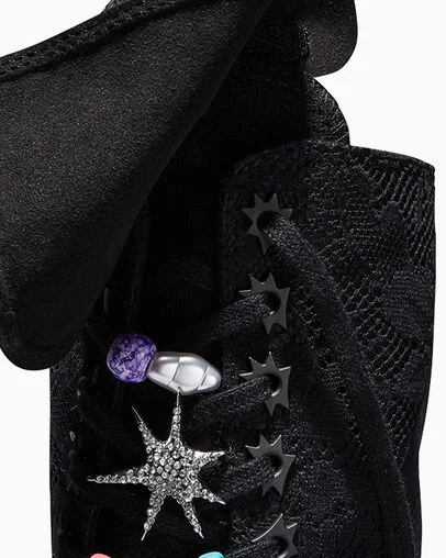 Converse x Collina Strada Chuck 70 XXHi Black/Black/Black, Detail Angle View