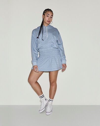 Chuck Floral Skirt Clear Skies, Full Body View