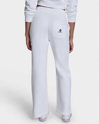 French Terry Front Seam Pants White 10A