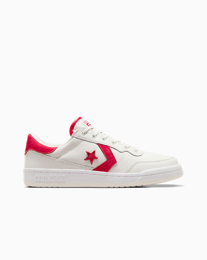 CONS Fastbreak Pro Leather and Nubuck Vintage White/Red/White, Outer Side View
