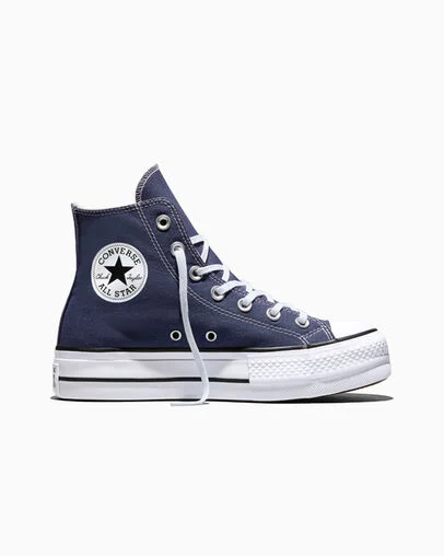 Chuck Taylor All Star Lift Platform Canvas Navy/White/Black, Outer Side View