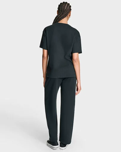 Embroidered All Star Oversized T-Shirt Black, Detail View