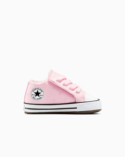Chuck Taylor All Star Polka Dots Easy-On Pink Frosting/White/Black, Outer Side View