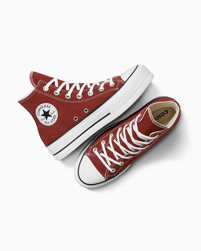 Chuck Taylor All Star Lift Platform Canvas Rottin Apple/White/Black, Angled View