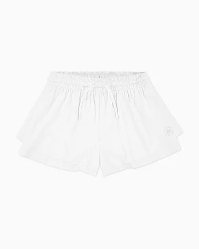 Kids' Converse Flowy Shorts White, Detail View