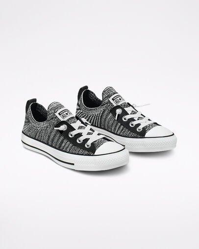 Galactic Nuclei Chuck Taylor All Star Shoreline Knit Slip Black/White/Black