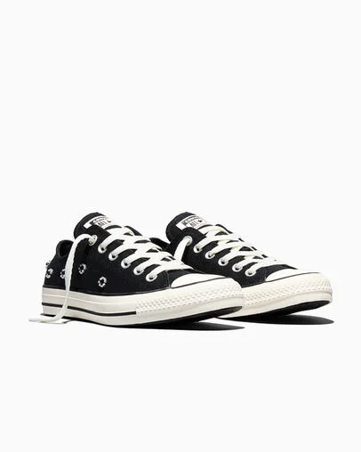 Chuck Taylor All Star Beads Black/Egret/Black, Top and Side View
