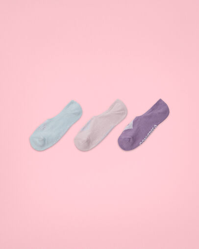 3-Pack Glitter Star Chevron Made For Chucks Socks Blue/Rose/Lilac, Front View