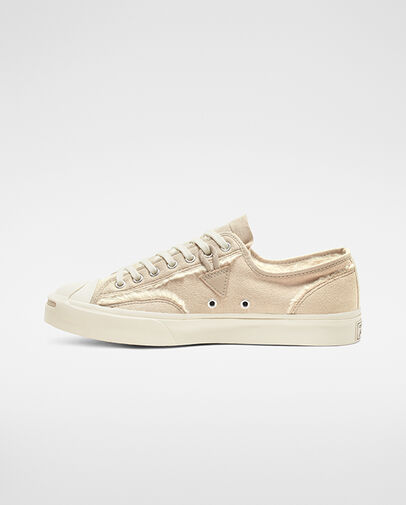 Faux Fur-Lined Leather Jack Purcell Papyrus/Natural/Egret