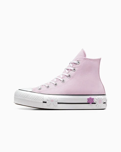 Chuck Taylor All Star Lift Platform Floral Stardust Lilac/White/Black, Inner Side View