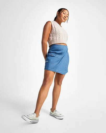 Chuck Taylor All Star Shoreline Canvas Cloud Gray, On Foot Shot 1