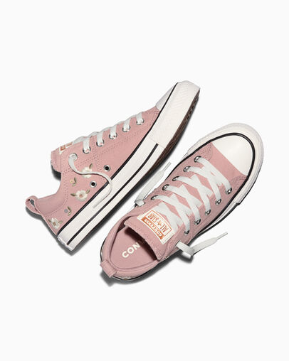Chuck Taylor All Star Madison Sequin Flowers Petal Pit/Vintage White/Black, Angled View