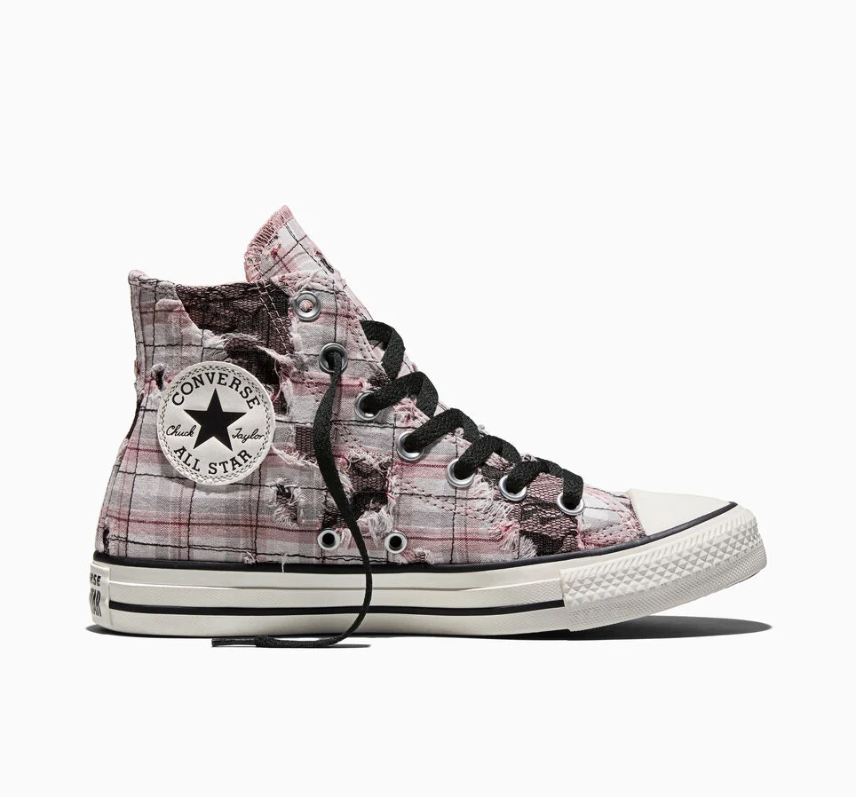 Chuck Taylor All Star Distressed Plaid Lace Petal Pit/Vintage White/Black