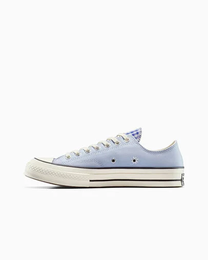 Converse Upcycle Chuck 70 Chambray & Gingham Blue/Egret/Multi, Inner Side View