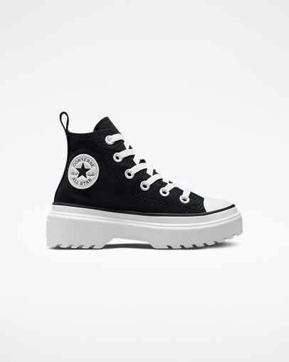 Chuck Taylor All Star Lugged Lift Platform Canvas Black/Black/White, Outer Side View