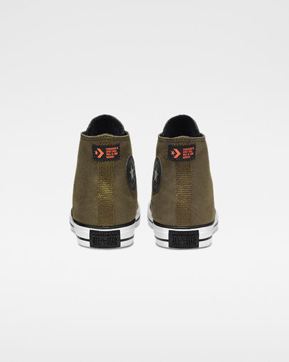 Heavy Gauge Twill Chuck Taylor All Star Surplus Olive/Black/White