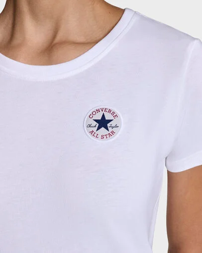 Retro Chuck Taylor All Star Patch T-Shirt White, Detail View